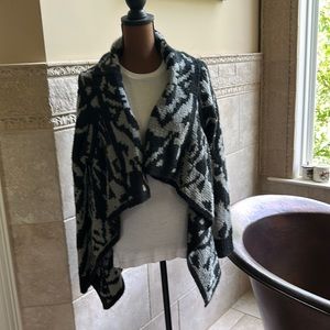 Prana Sz XS Wrap Cardigan Grey and Black